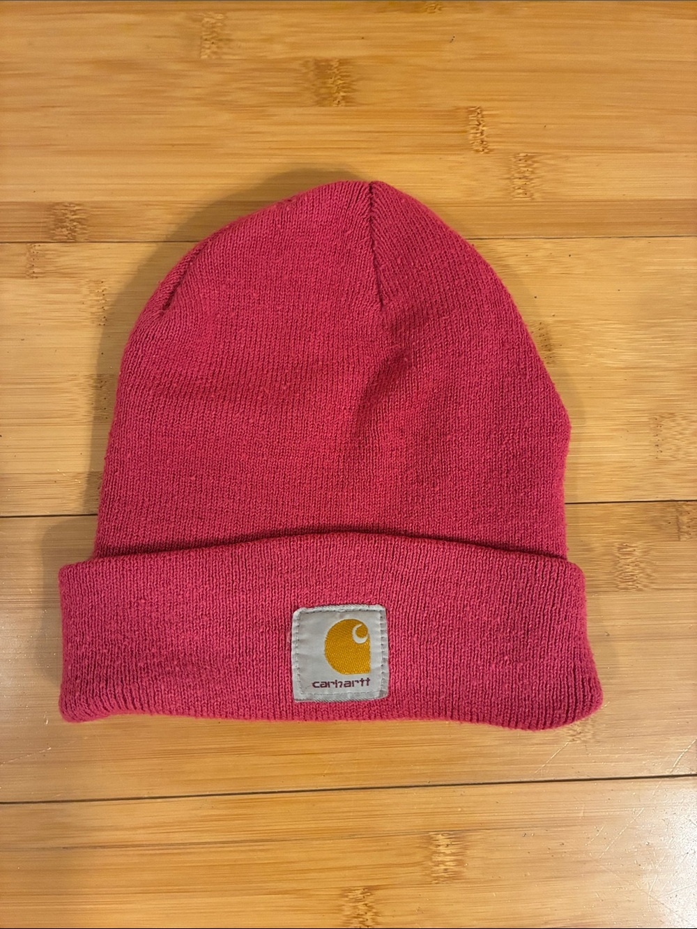 Carhartt Pink Fold-Over Knit Beanie